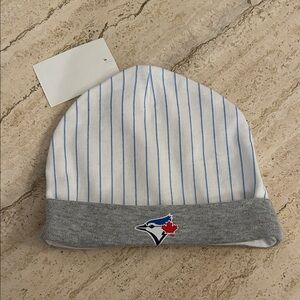 NEW 🆕 Blue Jays Official Gray and White Baby Beanie 6-12 months 100% cotton